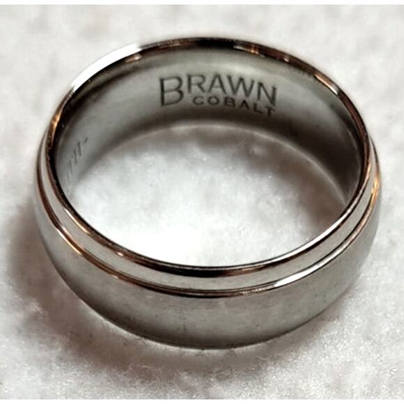Scott Kay Brawn BioBlu 27 Cobalt Faith Band Mens Ring Silvertone Sz 10.75 Estate - Picture 6 of 9